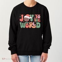 Joy To The World Festive Holiday Graphic Women's Sweatshirt thumb 0