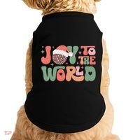 Joy To The World Festive Holiday Graphic Doggie Tank thumb 0
