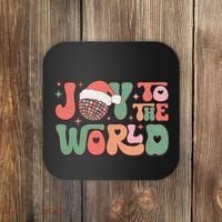 Joy To The World Festive Holiday Graphic Coaster thumb 0