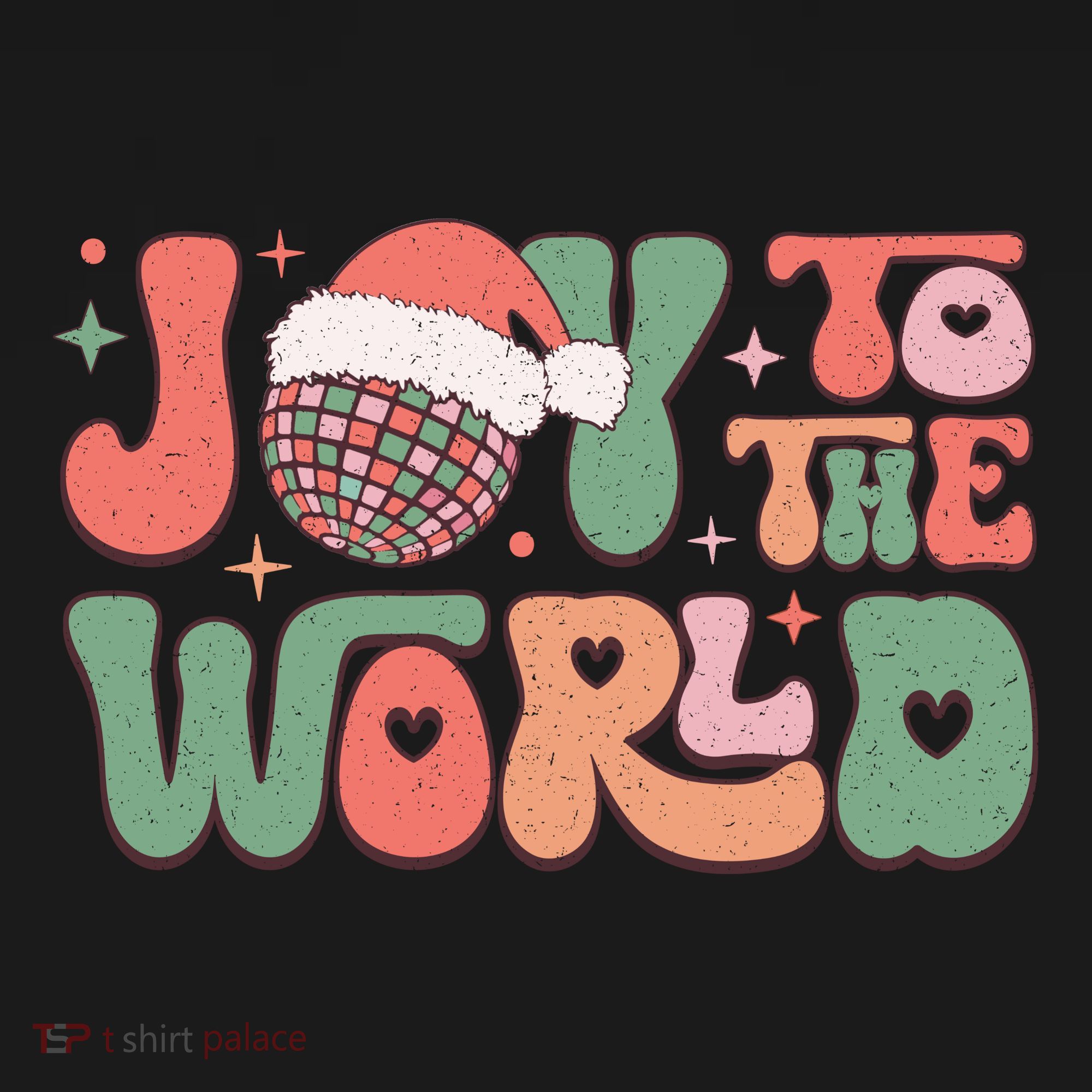 Joy To The World Festive Holiday Graphic Women's Hoodie