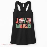 Joy To The World Festive Holiday Graphic Women's Tank Top thumb 0