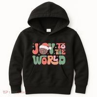 Joy To The World Festive Holiday Graphic Kids Hoodie thumb 0