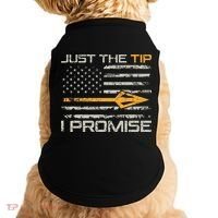 Just The Tip I Promise Funny Bow Hunter Archery Hunting Doggie Tank thumb 0