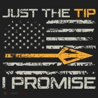 Just The Tip I Promise Funny Bow Hunter Archery Hunting Golf Towel thumb 3