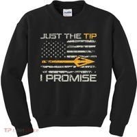 Just The Tip I Promise Funny Bow Hunter Archery Hunting Kids Sweatshirt thumb 0