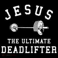 Jesus The Ultimate Deadlifter Christian Gym Workout Exercise Women's Hoodie thumb 2
