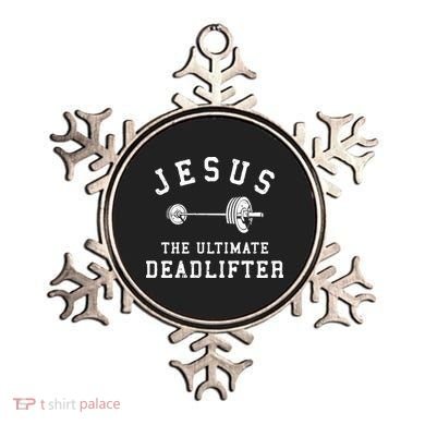 Jesus The Ultimate Deadlifter Christian Gym Workout Exercise Ornament