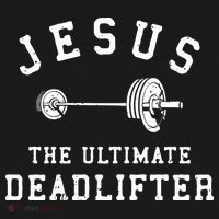 Jesus The Ultimate Deadlifter Christian Gym Workout Exercise Ornament thumb 1