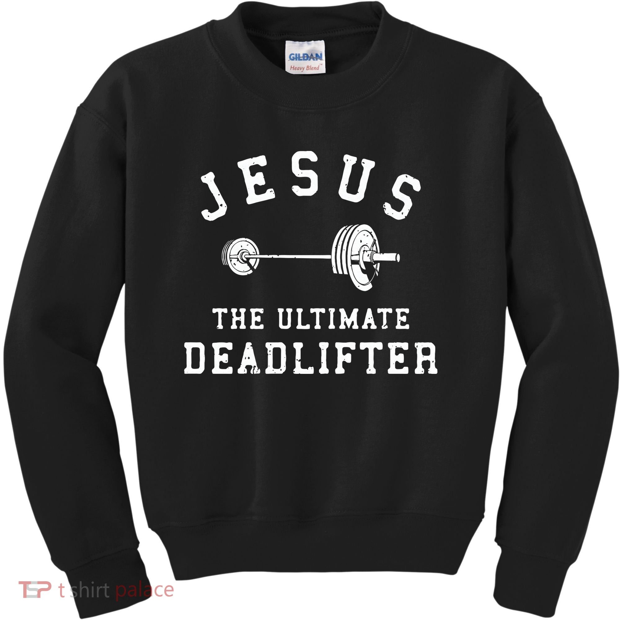 Jesus The Ultimate Deadlifter Christian Gym Workout Exercise Kids Sweatshirt