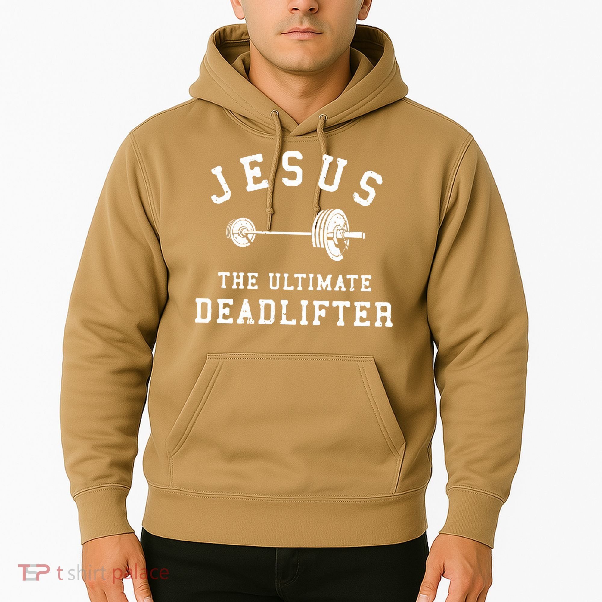 Jesus The Ultimate Deadlifter Christian Gym Workout Exercise Hoodie