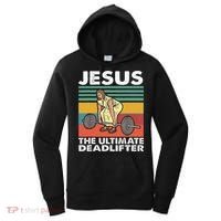 Jesus The Ultimate Deadlifter Funny Jesus Lifting Gym Women's Hoodie thumb 0