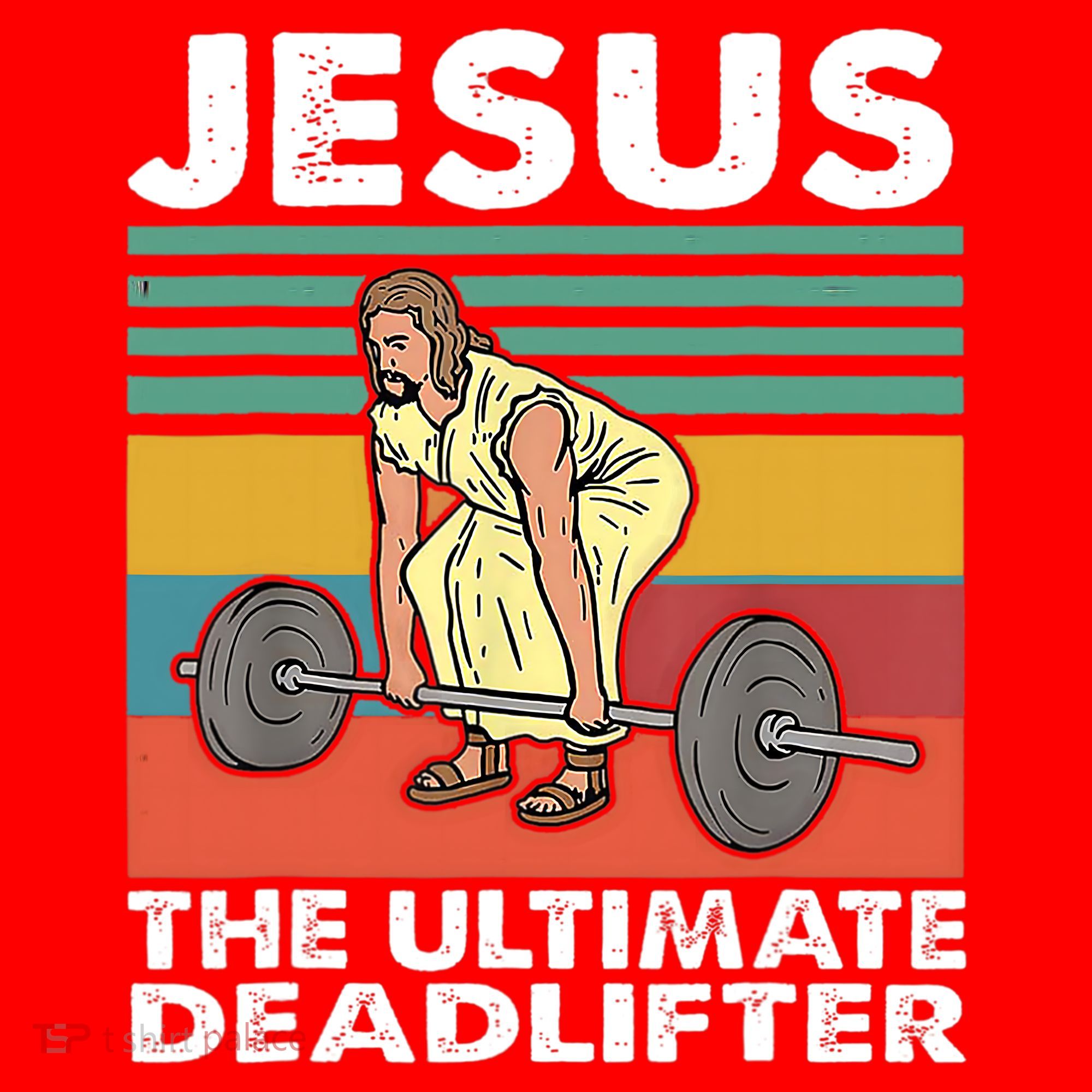 Jesus The Ultimate Deadlifter Funny Jesus Lifting Gym Santa Hat