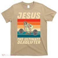 Jesus The Ultimate Deadlifter Funny Vintage Gym Christian T-Shirt thumb 0