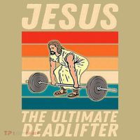 Jesus The Ultimate Deadlifter Funny Vintage Gym Christian T-Shirt thumb 7