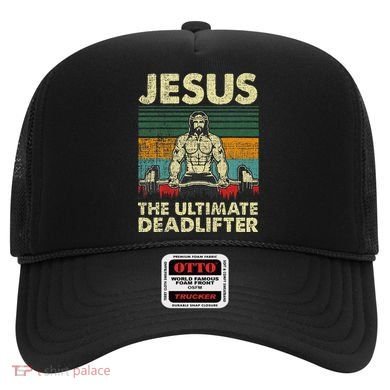 Jesus The Ultimate Deadlifter Funny Christian Workout Jesus Hat