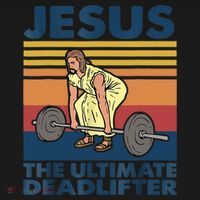 Jesus The Ultimate Deadlifter Funny Vintage Gym Christian T-Shirt thumb 7