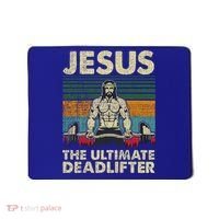 Jesus The Ultimate Deadlifter Funny Christian Workout Jesus Gift Mousepad thumb 0