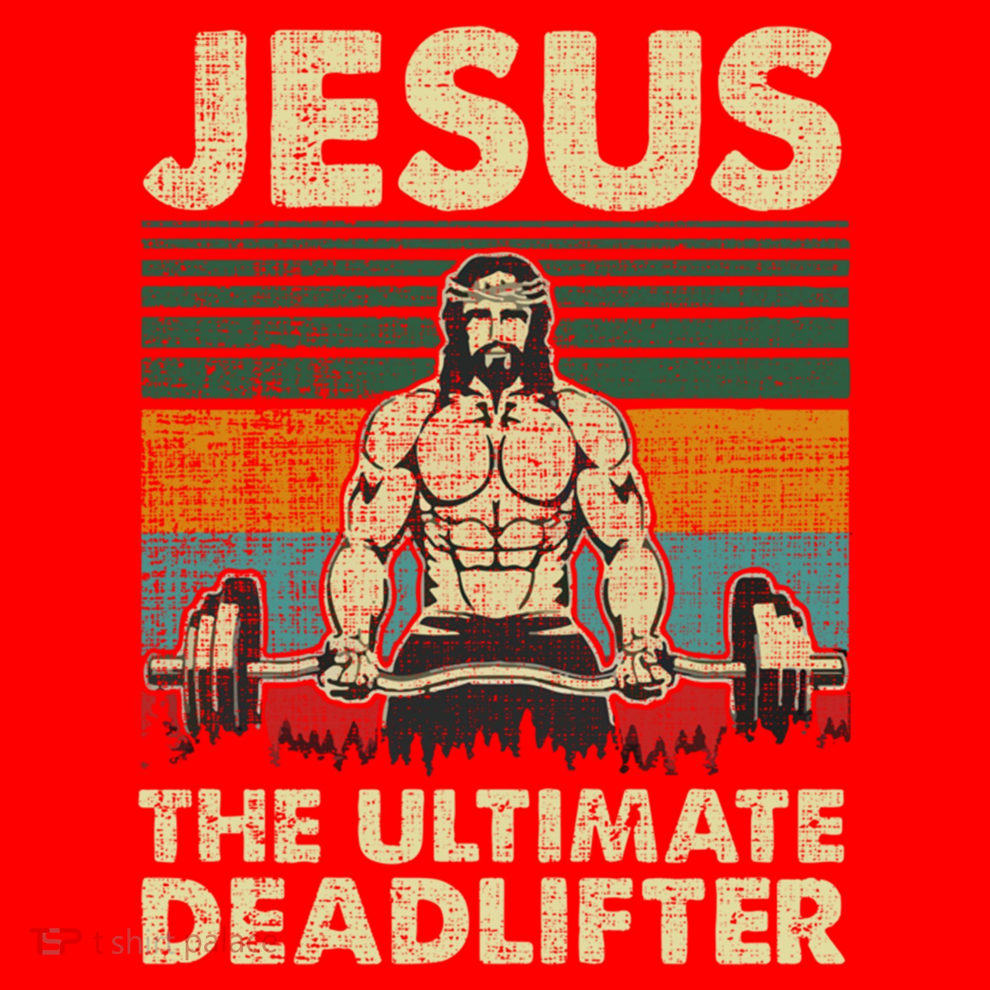 Jesus The Ultimate Deadlifter Funny Christian Workout Jesus Gift Santa Hat