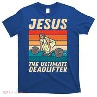Jesus The Ultimate Deadlifter Funny Vintage Gym Christian Gift T-Shirt thumb 0