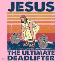 Jesus The Ultimate Deadlifter Funny Christian Gym Coaster thumb 2