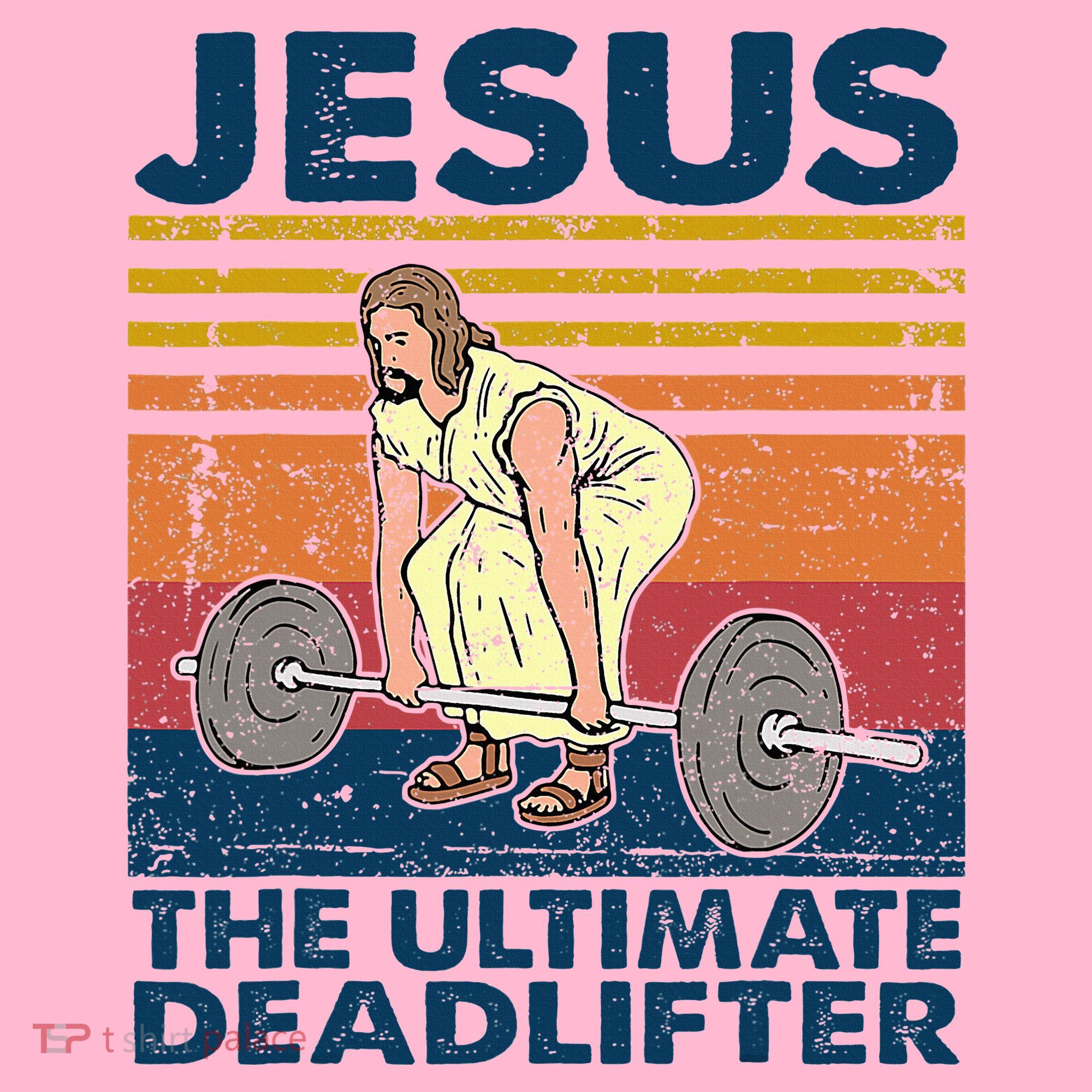 Jesus The Ultimate Deadlifter Funny Christian Gym Coaster