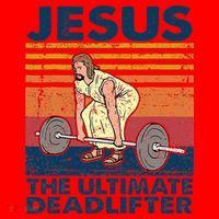 Jesus The Ultimate Deadlifter Funny Christian Gym Santa Hat thumb 1