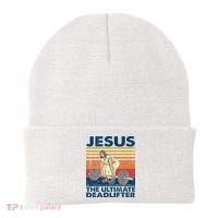 Jesus The Ultimate Deadlifter Funny Christian Gym Beanie thumb 0
