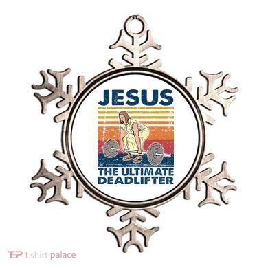 Jesus The Ultimate Deadlifter Funny Christian Gym Ornament