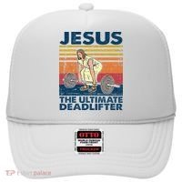 Jesus The Ultimate Deadlifter Funny Christian Gym Hat thumb 0