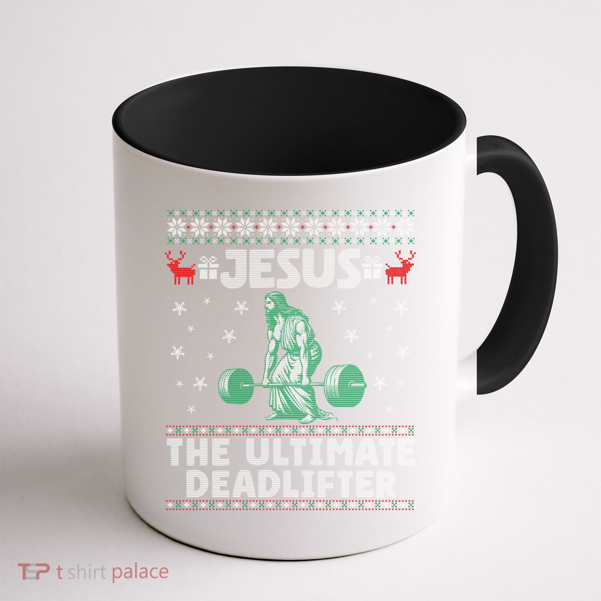 Jesus The Ultimate Deadlifter Christmas Ugly Sweater Cool Gift Coffee Mug