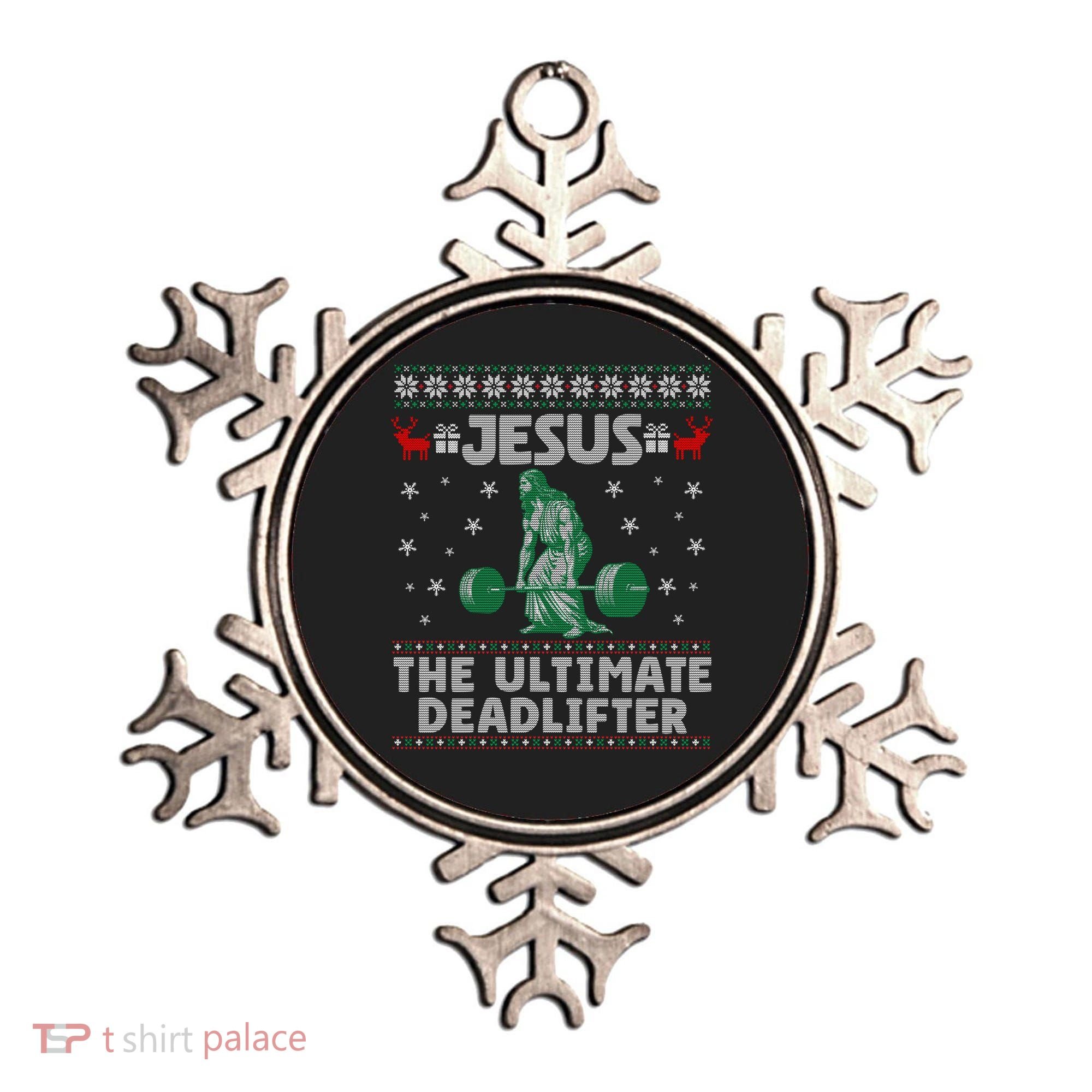 Jesus The Ultimate Deadlifter Christmas Ugly Sweater Cool Gift Ornament