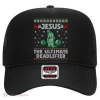 Jesus The Ultimate Deadlifter Christmas Ugly Sweater Cool Gift Hat thumb 0