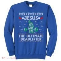 Jesus The Ultimate Deadlifter Christmas Ugly Sweater Cool Gift Sweatshirt thumb 0