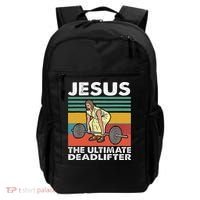 Jesus The Ultimate Deadlifter Funny Jesus Lifting Gym Backpack thumb 0