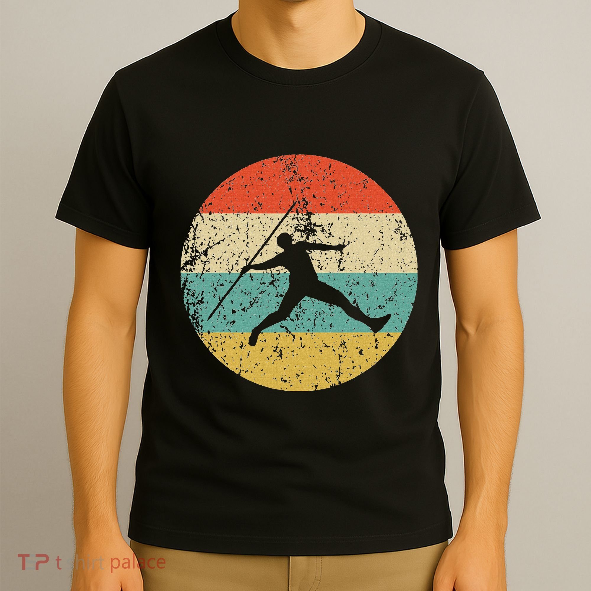 Javelin Throw Vintage Retro Track And Field T-Shirt
