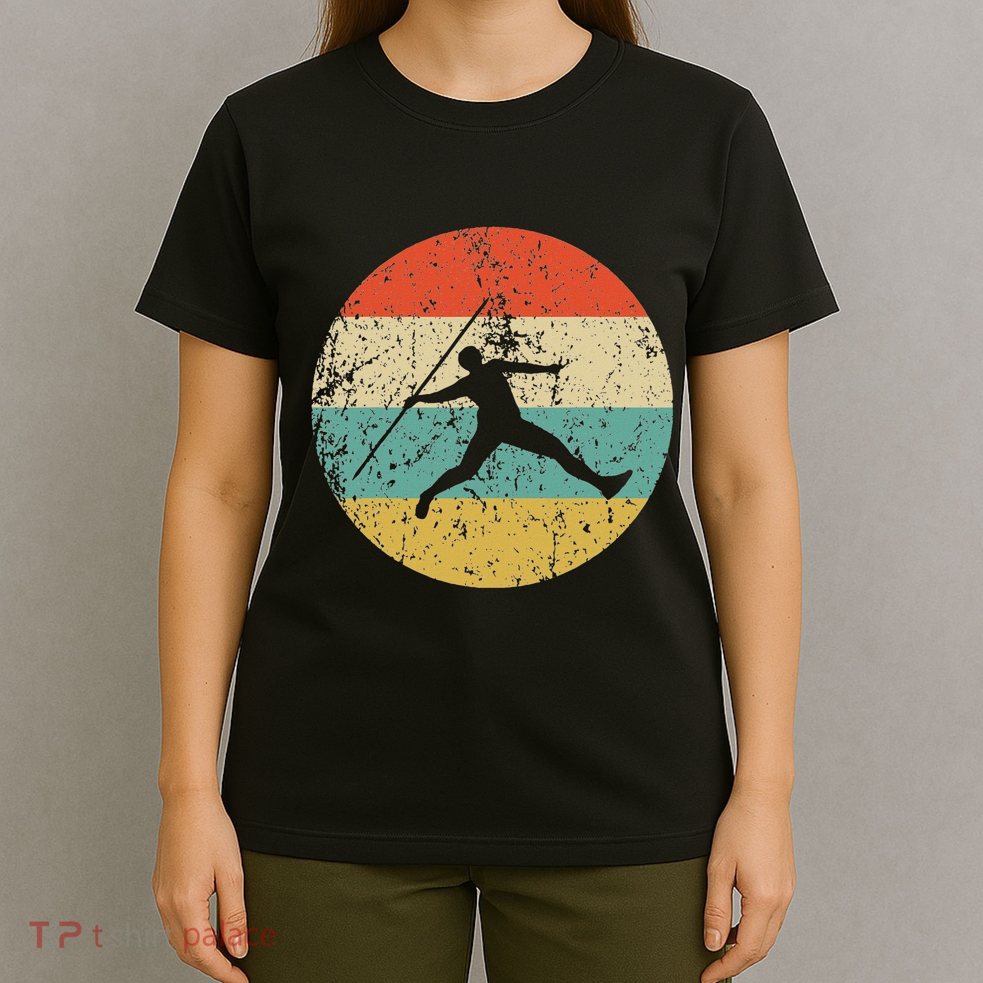Javelin Throw Vintage Retro Track And Field T-Shirt