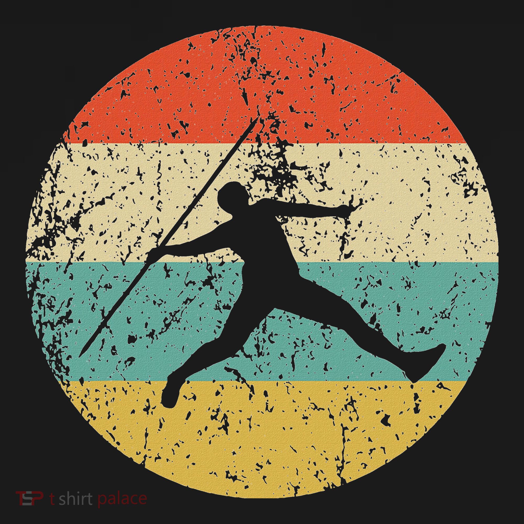 Javelin Throw Vintage Retro Track And Field T-Shirt