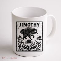 Jimothy Trendy Viral Raccoon Meme Coffee Mug thumb 1