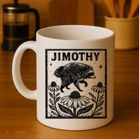 Jimothy Trendy Viral Raccoon Meme Coffee Mug thumb 4