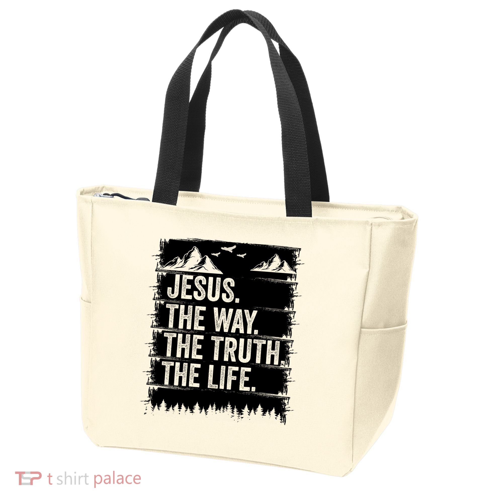 Jesus The Way Truth Life Bible Verse Christian Worship Tote Bag