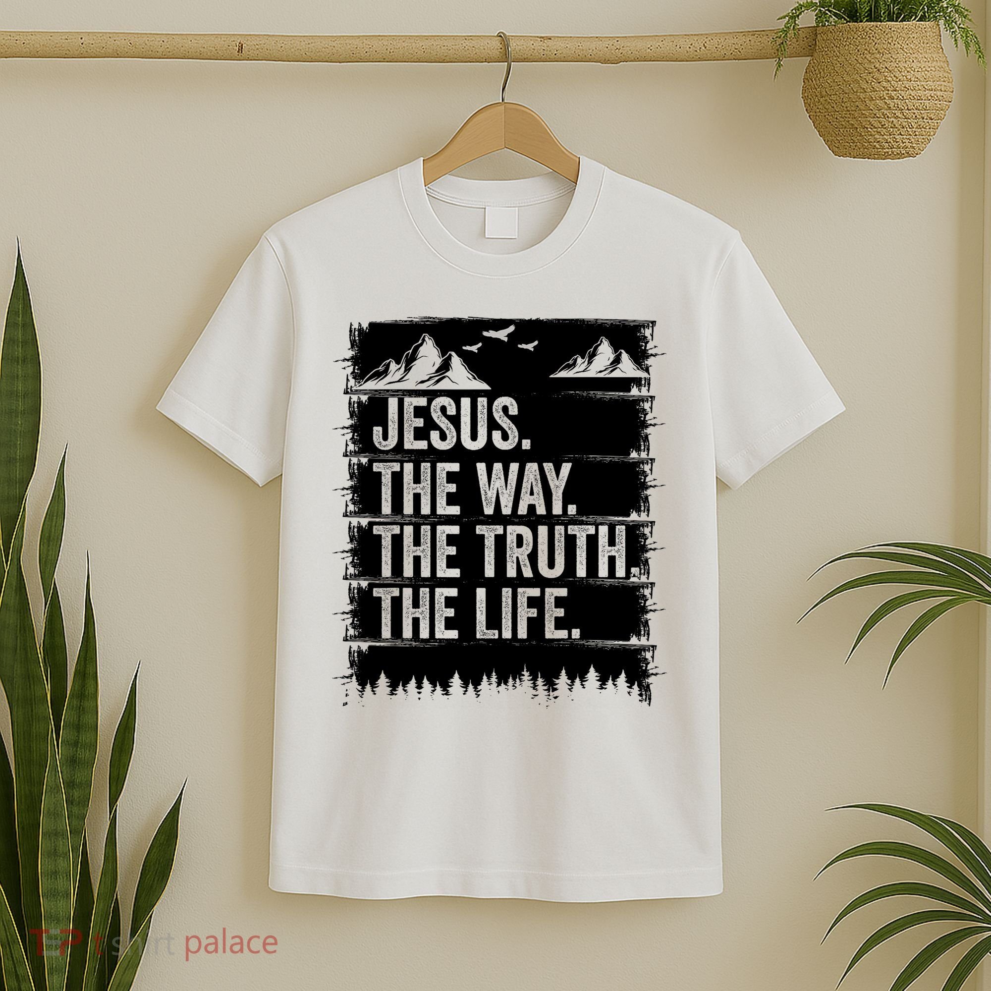 Jesus The Way Truth Life Bible Verse Christian Worship T-Shirt