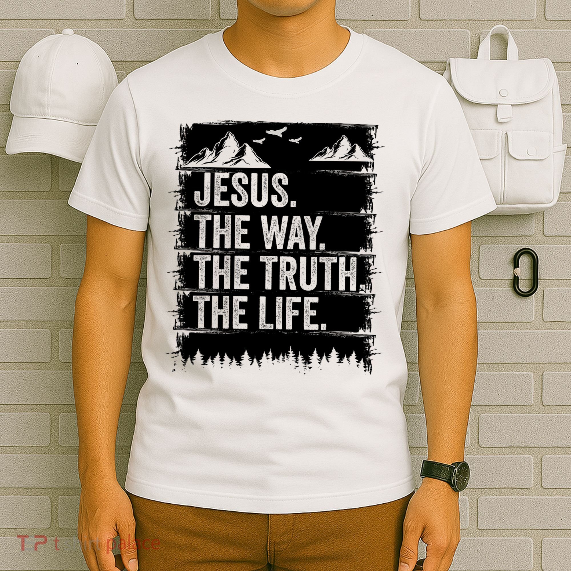 Jesus The Way Truth Life Bible Verse Christian Worship T-Shirt