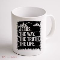 Jesus The Way Truth Life Bible Verse Christian Worship Coffee Mug thumb 1