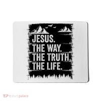Jesus The Way Truth Life Bible Verse Christian Worship Mousepad thumb 0
