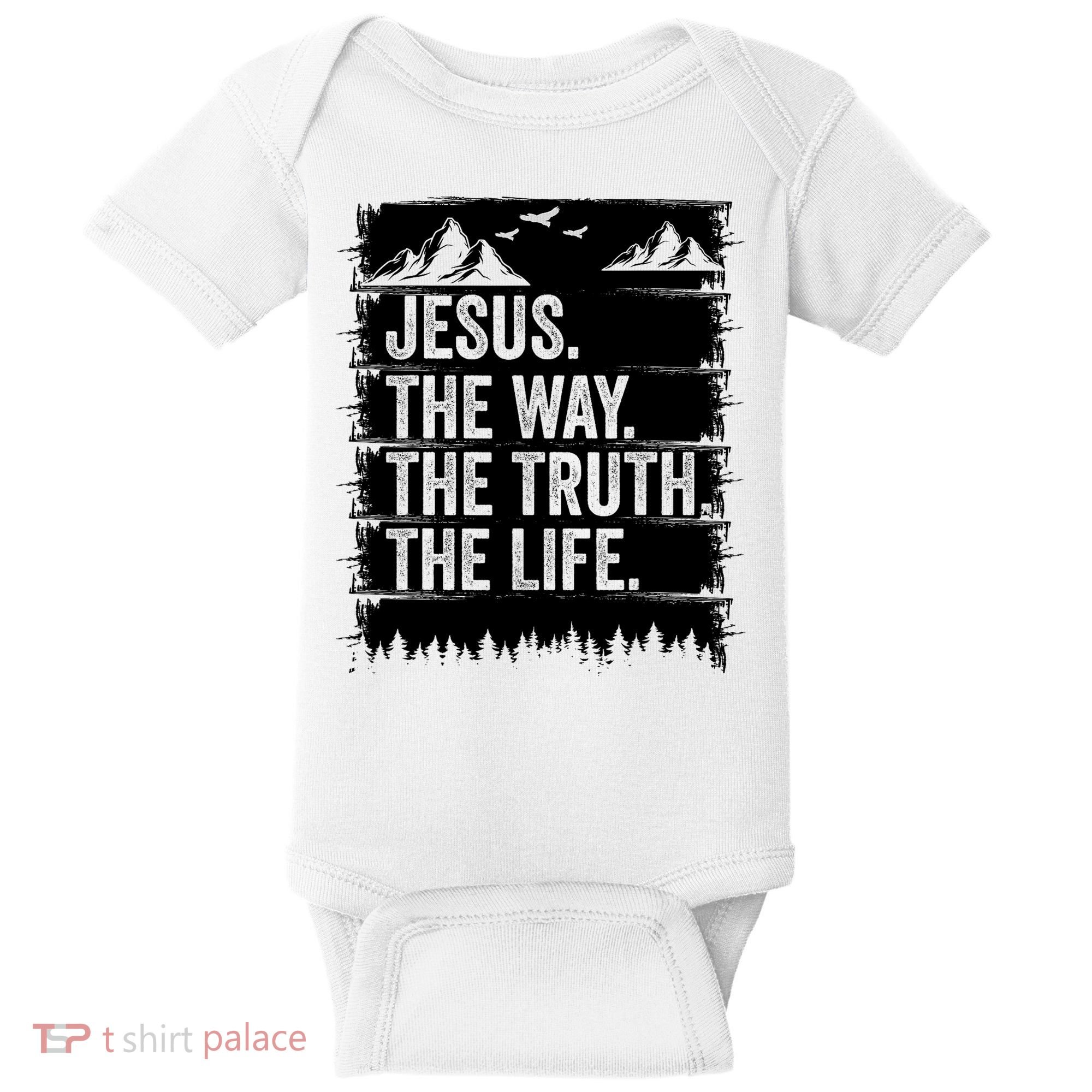 Jesus The Way Truth Life Bible Verse Christian Worship Baby Bodysuit
