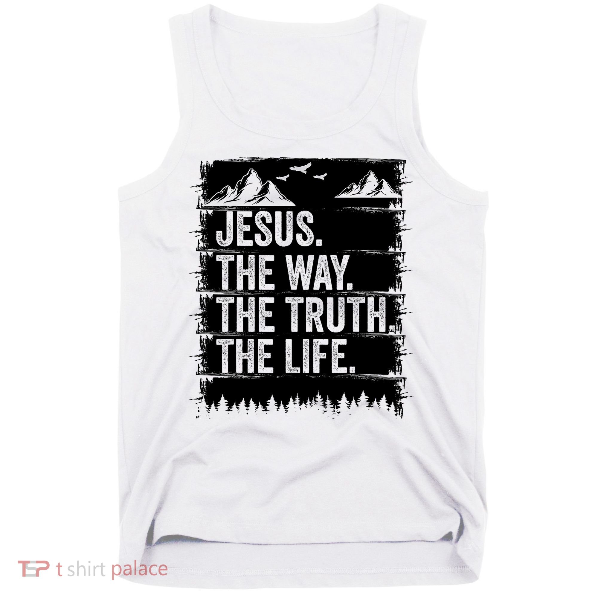 Jesus The Way Truth Life Bible Verse Christian Worship Tank Top