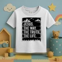 Jesus The Way Truth Life Bible Verse Christian Worship Toddler T-Shirt thumb 3
