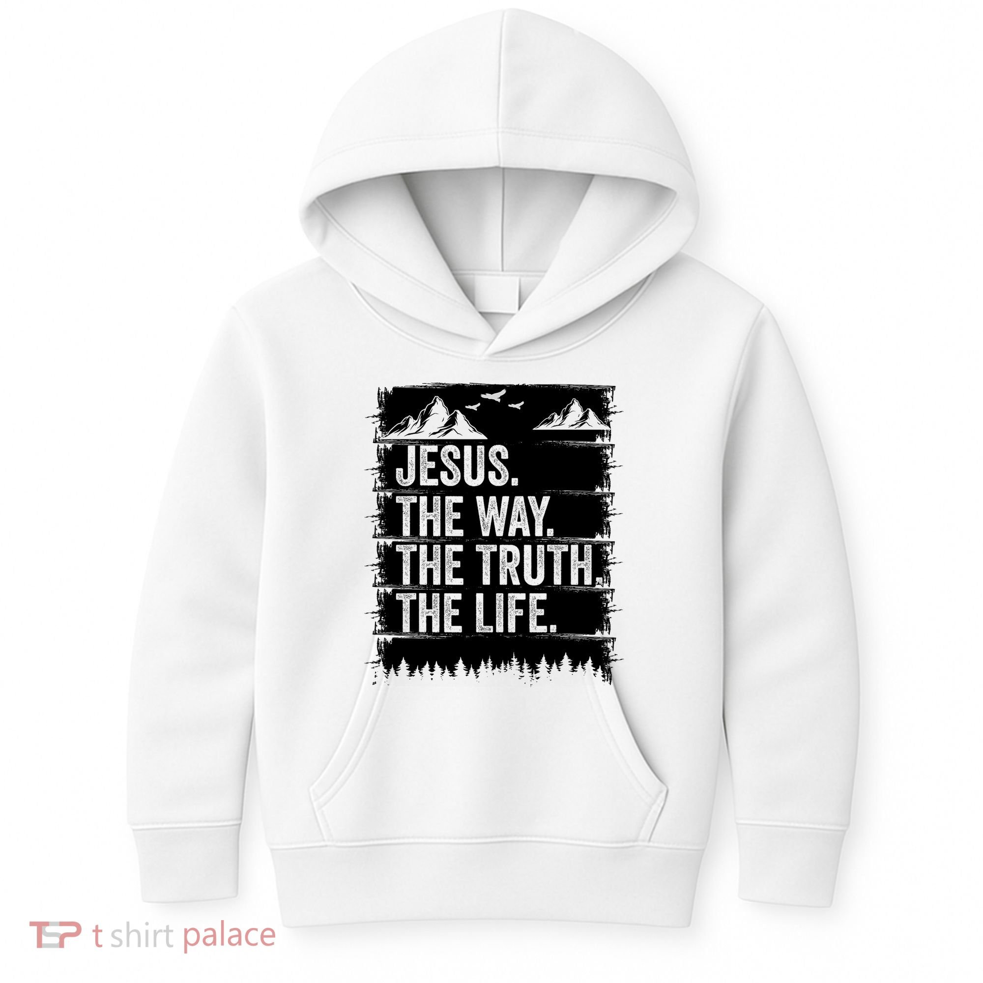 Jesus The Way Truth Life Bible Verse Christian Worship Kids Hoodie