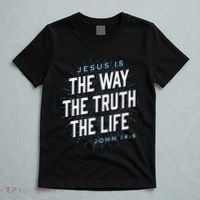 Jesus The Way Truth Life Christian John 146 Bible Verse T-Shirt thumb 5