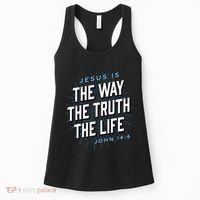 Jesus The Way Truth Life Christian John 146 Bible Verse Women's Tank Top thumb 0